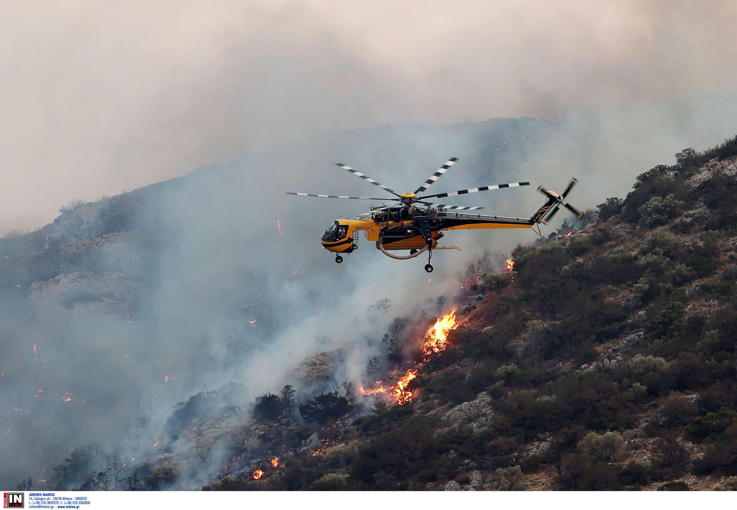 Φωτιά: Σηκώθηκαν τα εναέρια μέσα στην Ανατολική Αττική