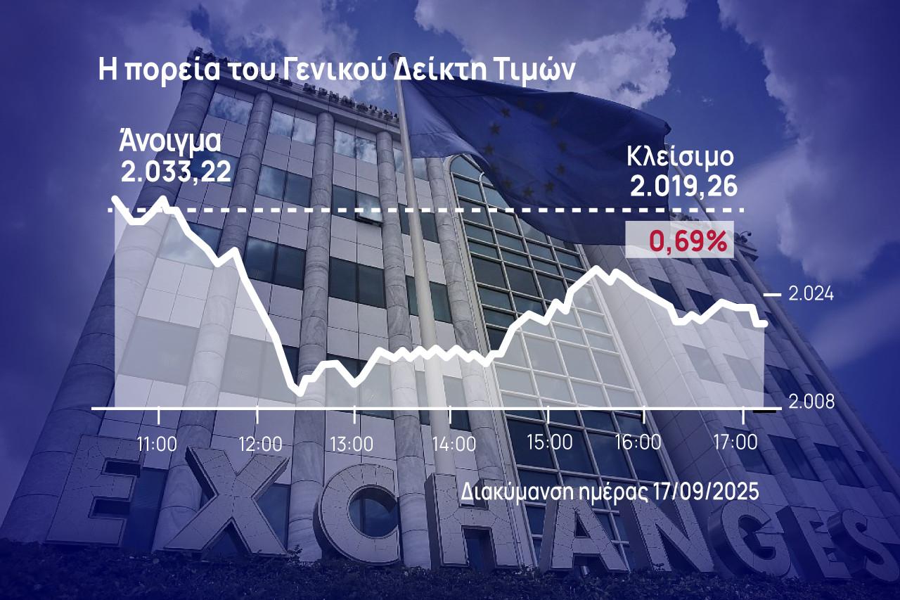 Χρηματιστήριο Αθηνών: Συνεχίστηκε η πτώση, με υψηλό τζίρο και πακέτα
