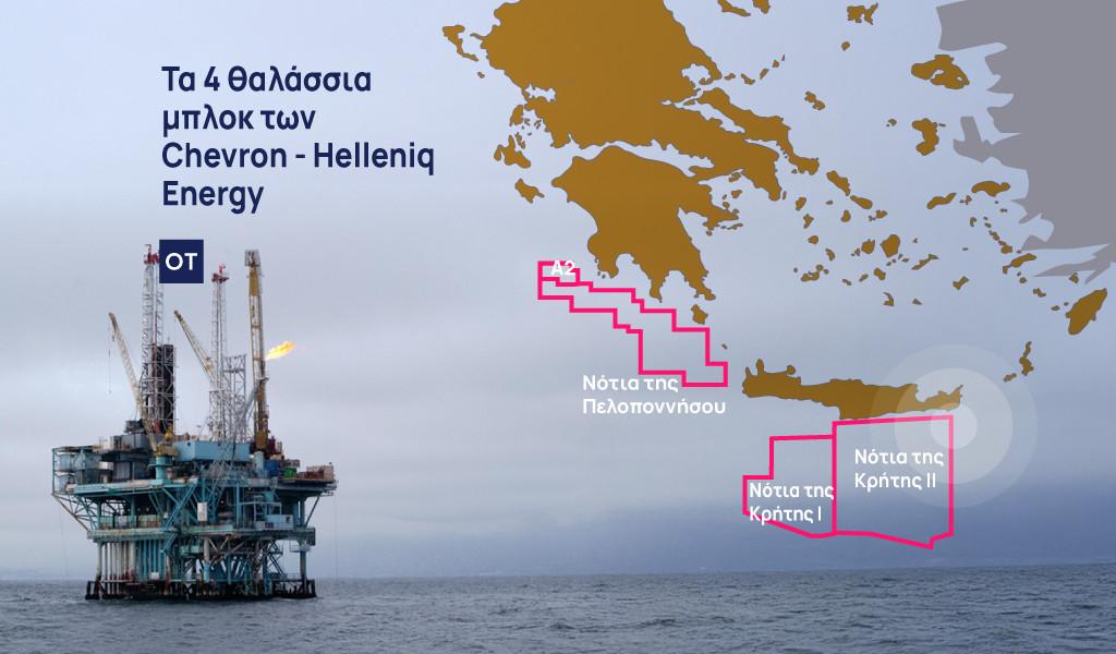 Υδρογονάνθρακες: Κι επίσημα σε Chevron – Helleniq Energy τα 4 blocks Κρήτης και Πελοποννήσου