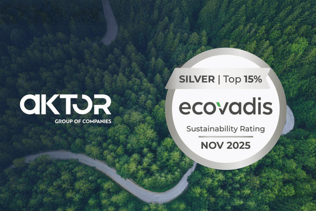 Όμιλος AKTOR: Απέσπασε τη διάκριση “Silver Medal Award” από την EcoVadis