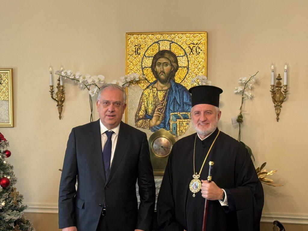 Θεοδωρικάκος: Συνάντηση με τον Αρχιεπίσκοπο Αμερικής Ελπιδοφόρο – Τι συζήτησαν