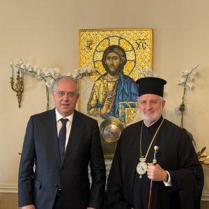 Θεοδωρικάκος: Συνάντηση με τον Αρχιεπίσκοπο Αμερικής Ελπιδοφόρο – Τι συζήτησαν