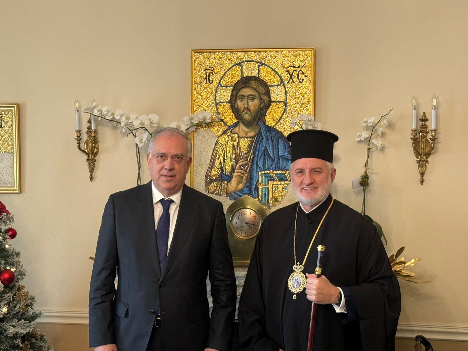 Θεοδωρικάκος: Συνάντηση με τον Αρχιεπίσκοπο Αμερικής Ελπιδοφόρο – Τι συζήτησαν