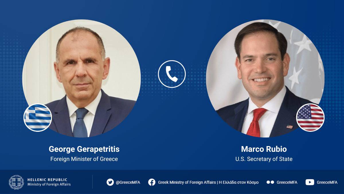 Γεραπετρίτης: Τηλεφωνική επικοινωνία με Ρούμπιο ενόψει Στρατηγικού Διαλόγου