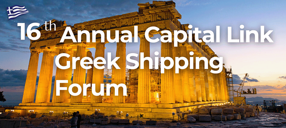 16ο Ετήσιο Capital Link Greek Shipping Forum: Η παγκόσμια ηγεσία της ναυτιλίας συναντιέται στην Αθήνα