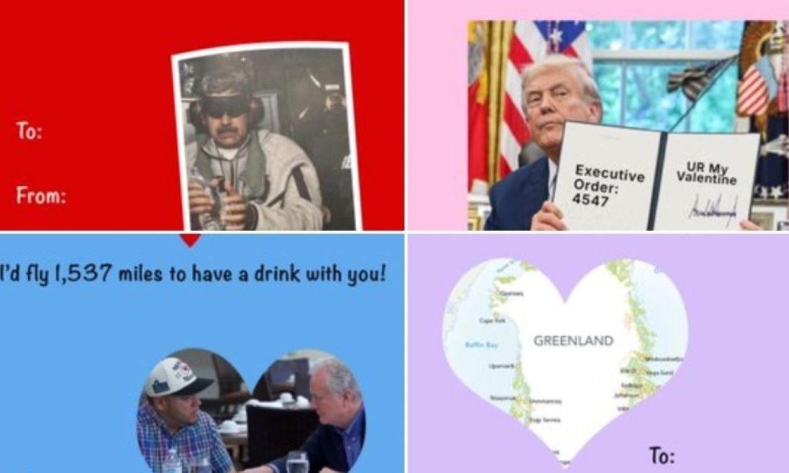 Λευκός Οίκος: Έκανε τον Μαδούρο και τη Γροιλανδία… κάρτες για τον Άγιο Βαλεντίνο