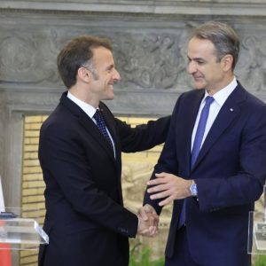 Macron Highlights Greece Ties in Song and Naval Post