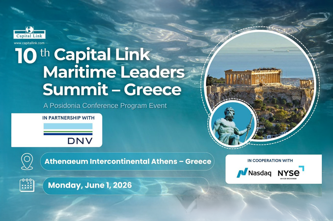 10th Capital Link Maritime Leaders Summit: Ανοίγει τις πύλες του την 1η Ιουνίου