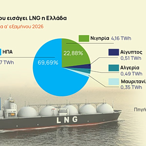ΔΕΣΦΑ: Αμερικανικό LNG το 1/3 του φυσικού αερίου που εισάγει η Ελλάδα