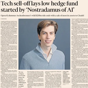 Hedge Fund: Τα βαριά πορτοφόλια που επένδυσαν στην Situational Awareness πριν καταρρεύσει