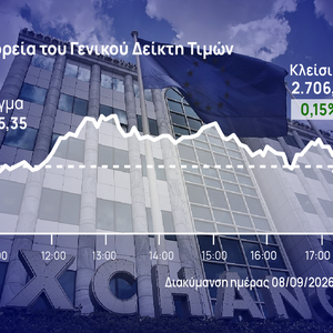 Χρηματιστήριο Αθηνών: Καθηλώθηκε και σήμερα πέριξ των 2.700 μονάδων