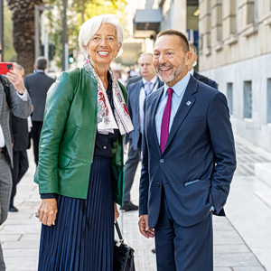 Stournaras Praises Lagarde as She Prepares to Leave ECB