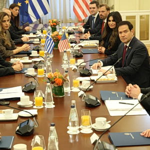 Στο ΥΠΕΞ ο Μάρκο Ρούμπιο – Κοινές δηλώσεις με Γεραπετρίτη